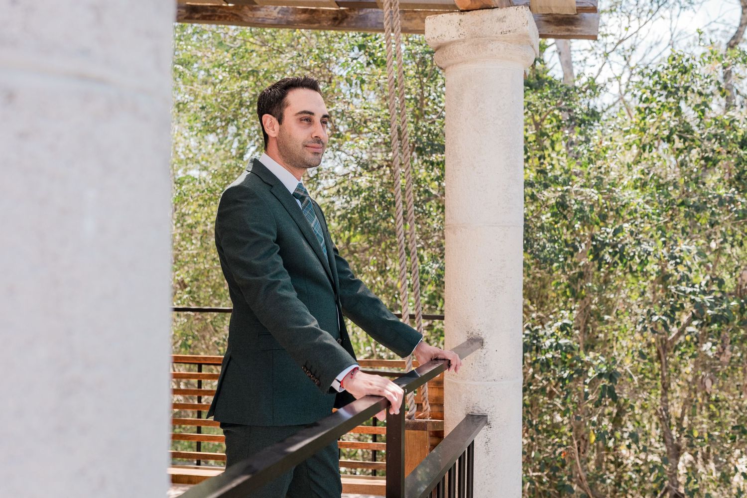vesica tulum wedding groom getting ready