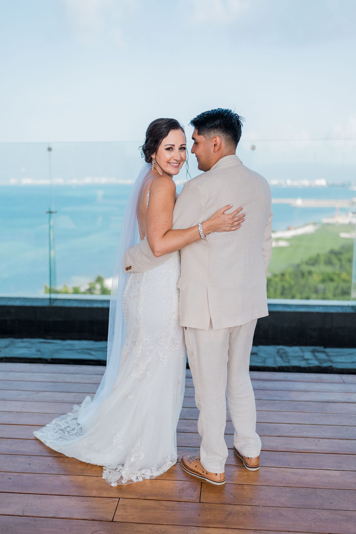 Dreams Vista Cancun Resort & Spa wedding - bride and groom