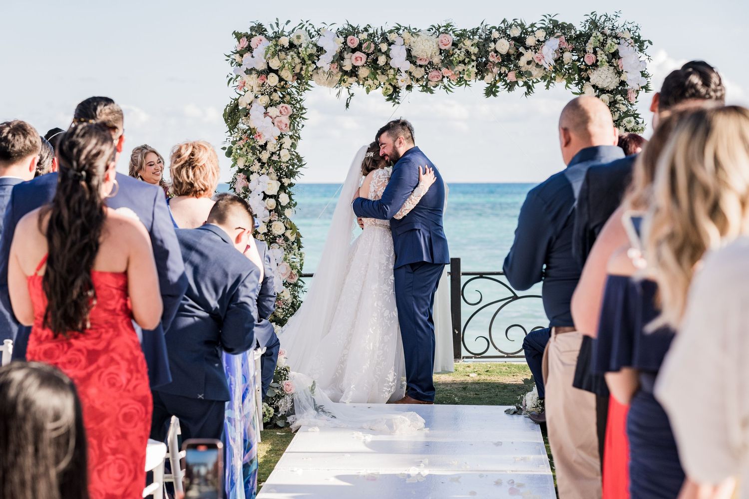 wedding ceremony at villa la joya