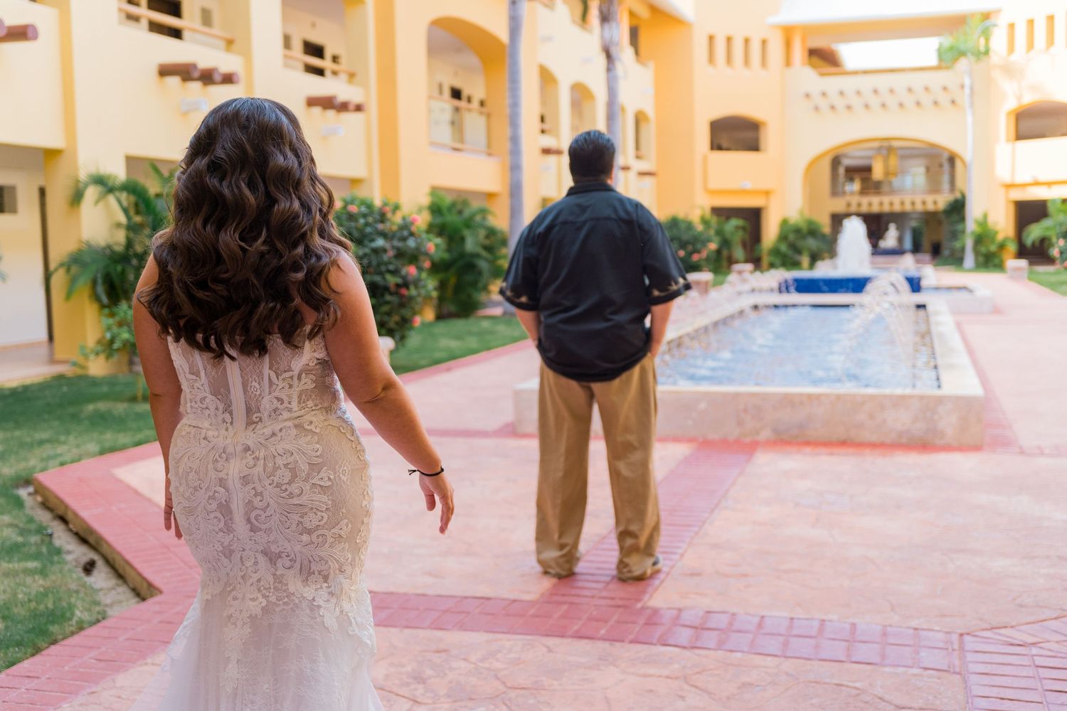 Barceló Maya Grand Resort wedding bride dad first look