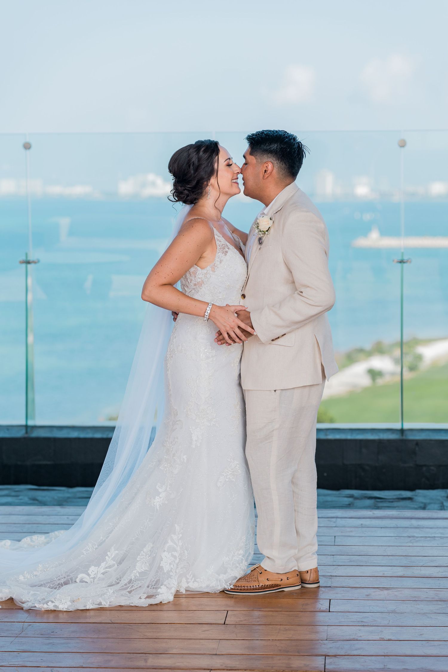 Dreams Vista Cancun Resort & Spa wedding - bride and groom