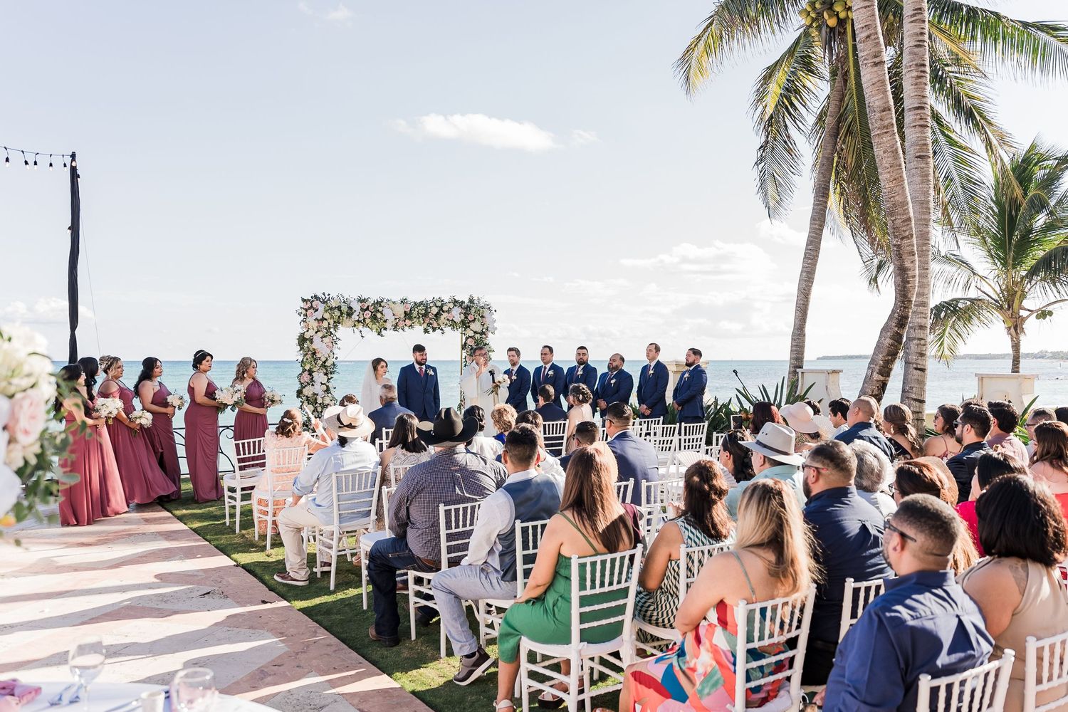 wedding ceremony at villa la joya