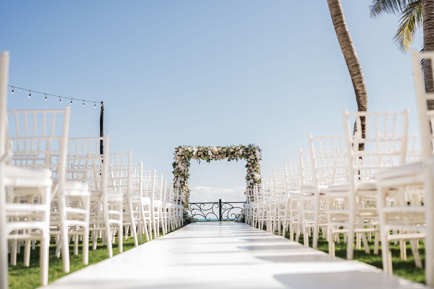 wedding ceremony at villa la joya