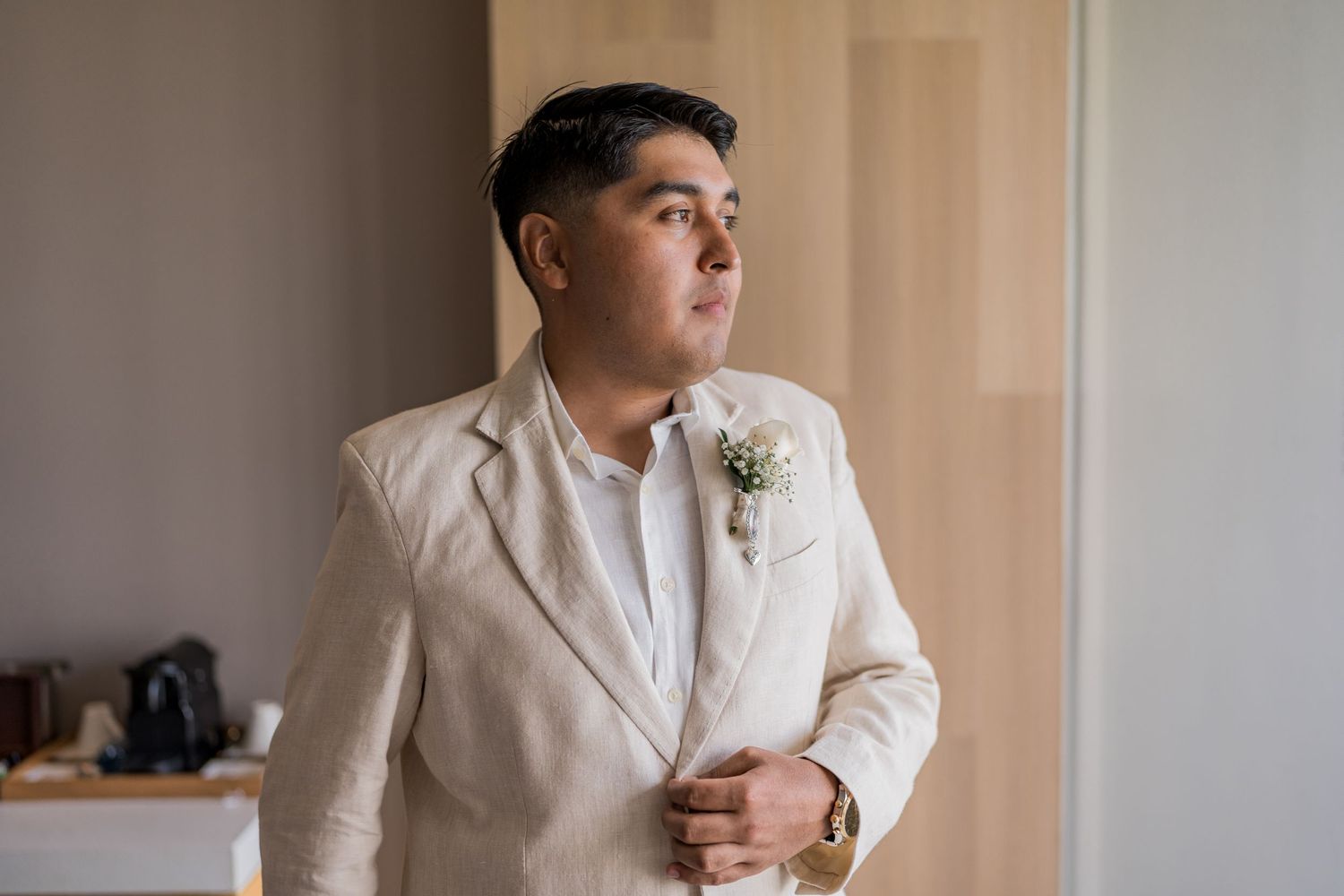 Dreams Vista Cancun Resort & Spa wedding - groom getting ready