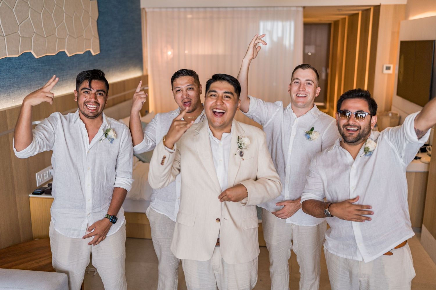 Dreams Vista Cancun Resort & Spa wedding - groom getting ready
