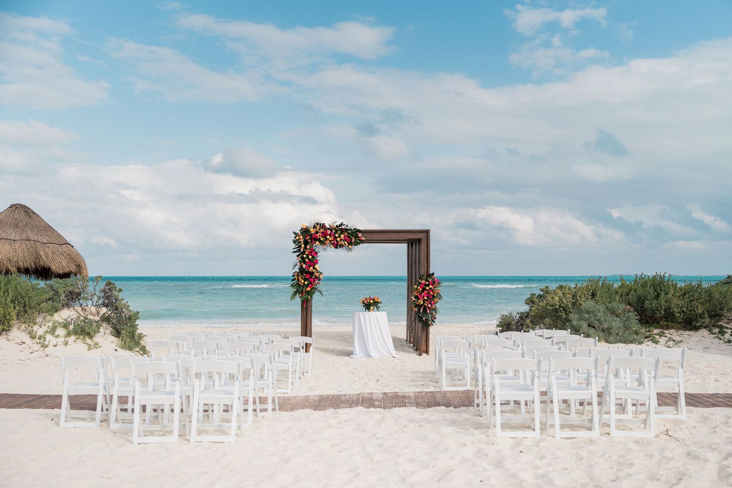 riviera Maya beach wedding gazebo