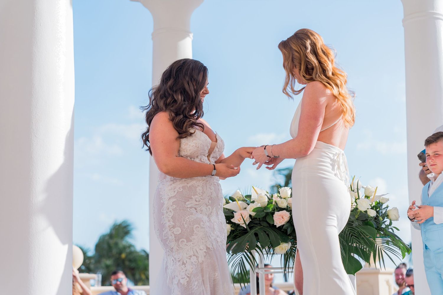 Barceló Maya Palace wedding ring exchange