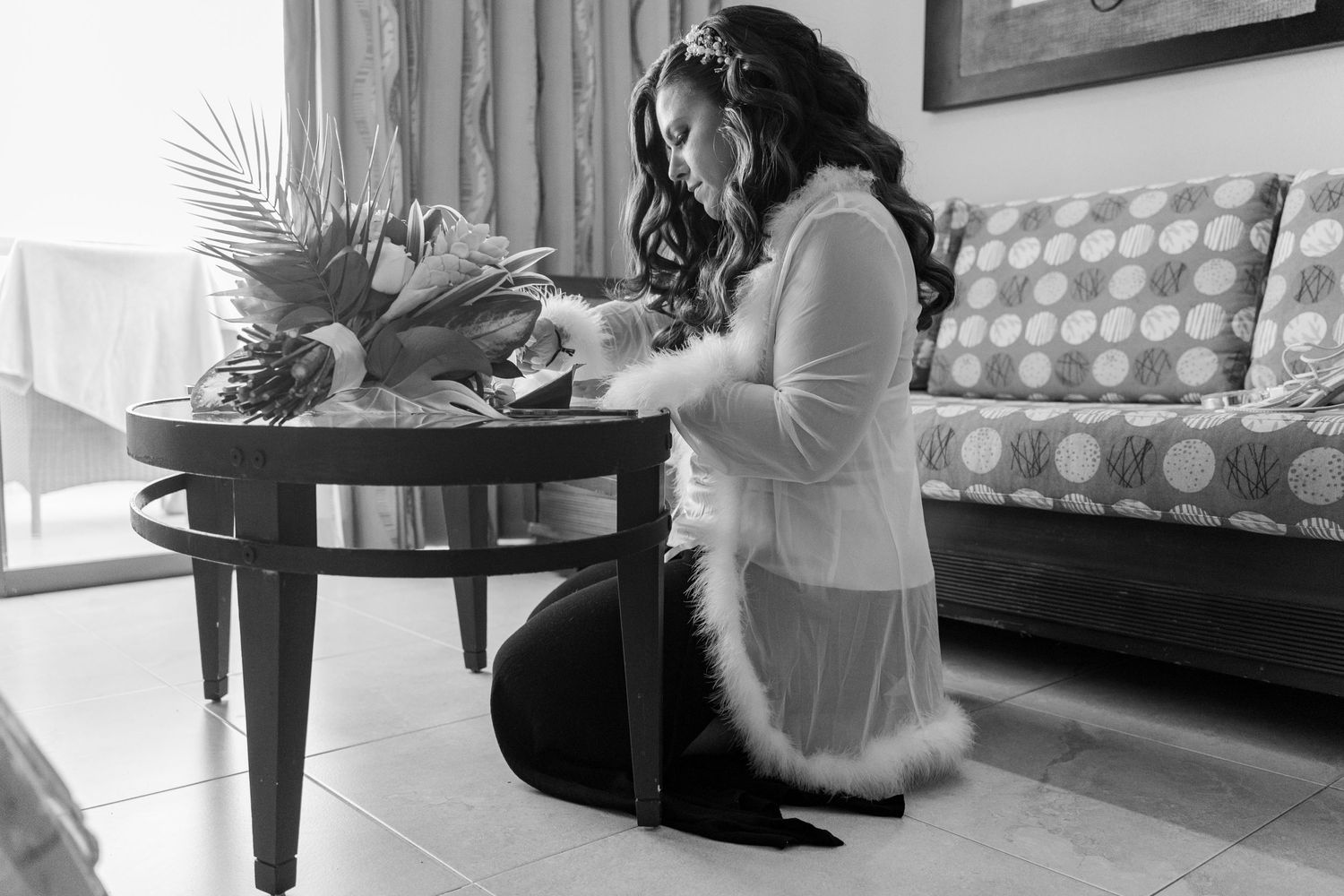 Barceló Maya Grand Resort wedding bride writing her vows