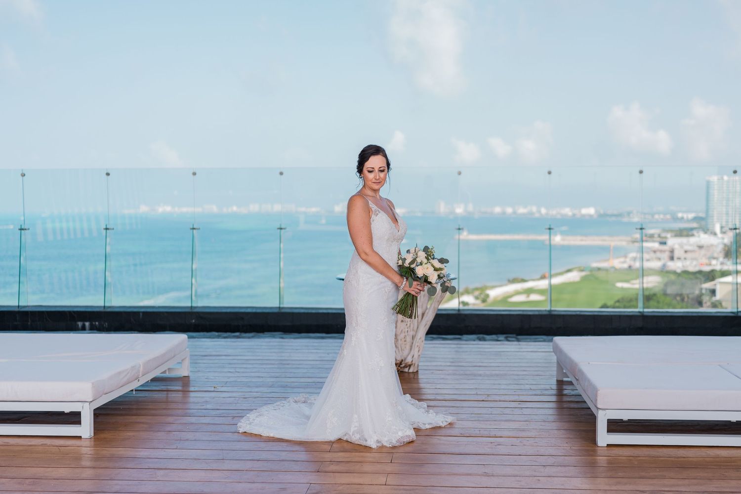 Dreams Vista Cancun Resort & Spa wedding - bride photoshoot