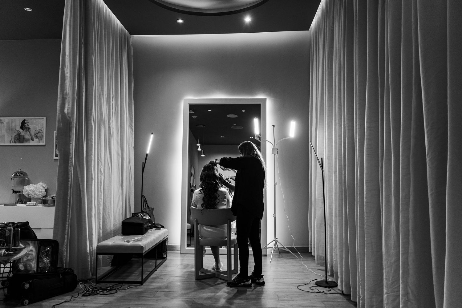 cabo wedding photographer | bride getting ready