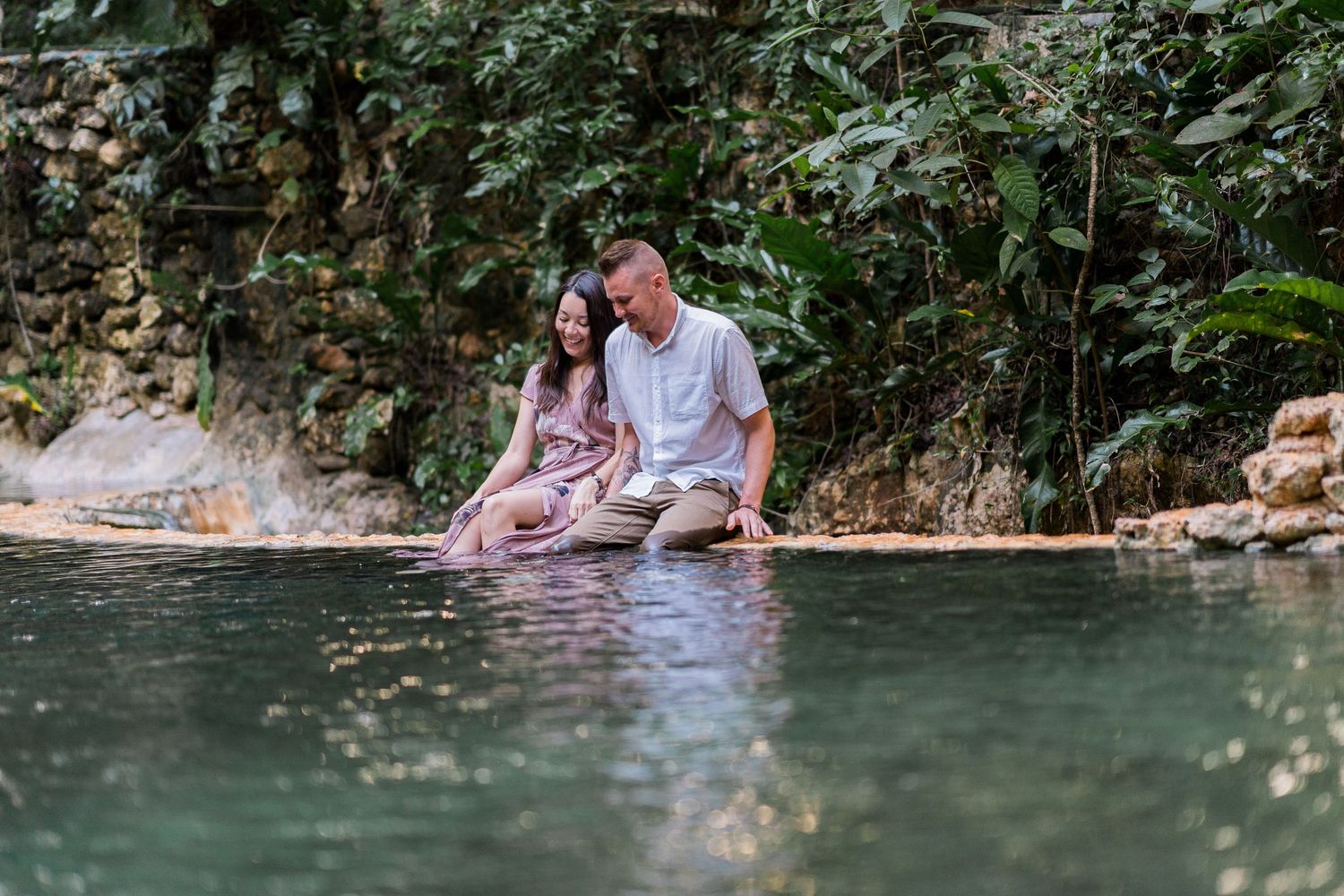 Cenote couple photoshoot Cancun Riviera Maya — Luis Tovilla Photography