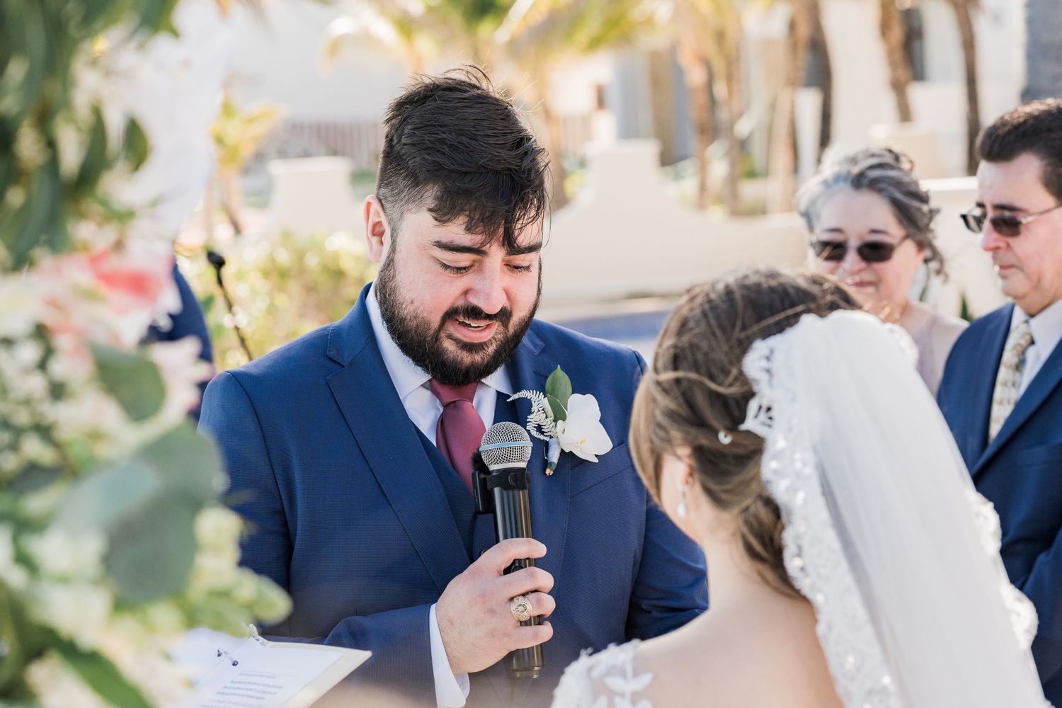 wedding ceremony at villa la joya