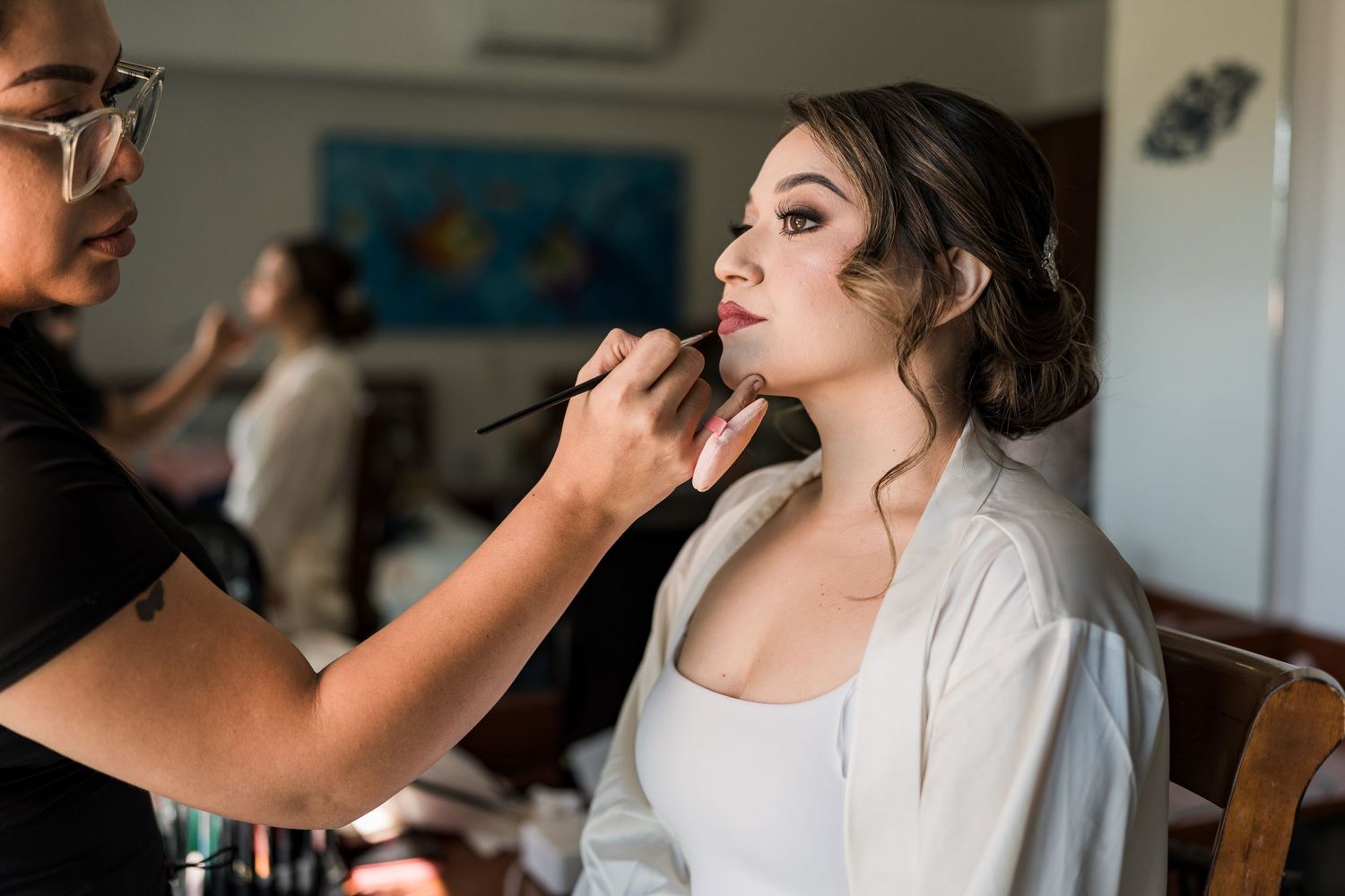 wedding at villa la joya - make up