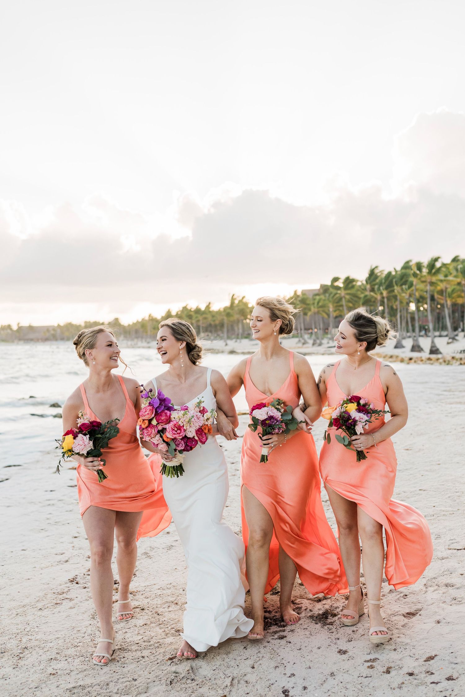 mexico wedding photographer & filmmaker - bride and bridesmaid portrait