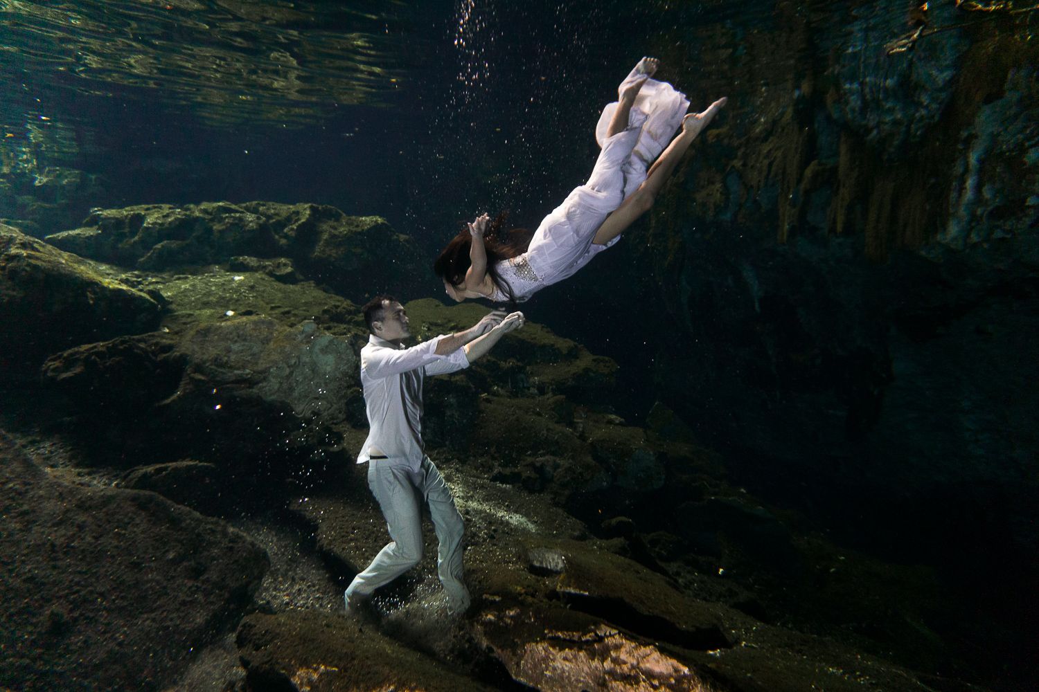 tulum cenote underwater photoshoot