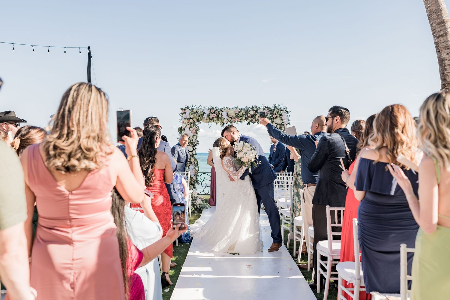 wedding ceremony at villa la joya