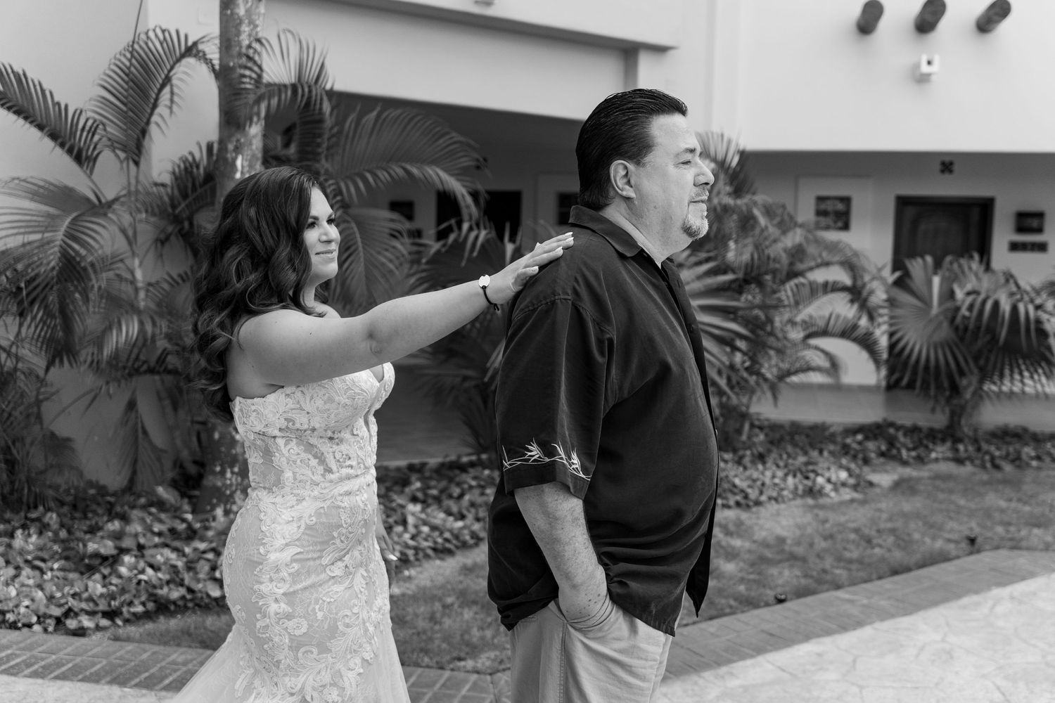 Barceló Maya Grand Resort wedding bride dad first look