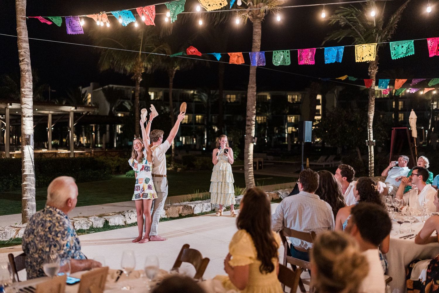 unico 2087 resort wedding Mexican theme welcome dinner