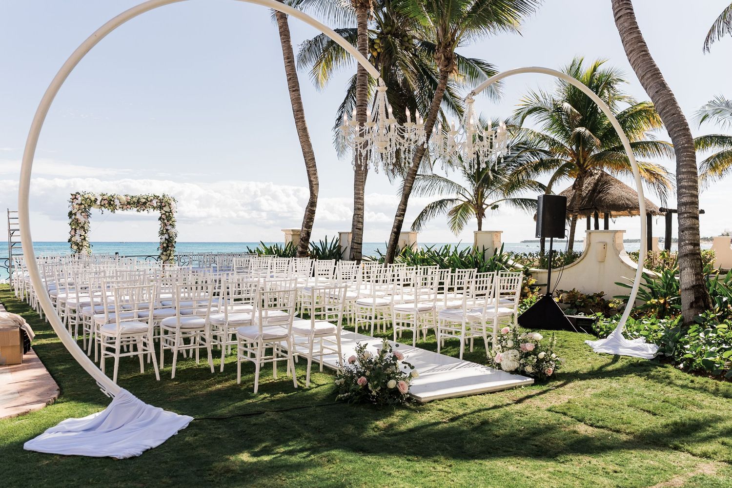 wedding ceremony at villa la joya