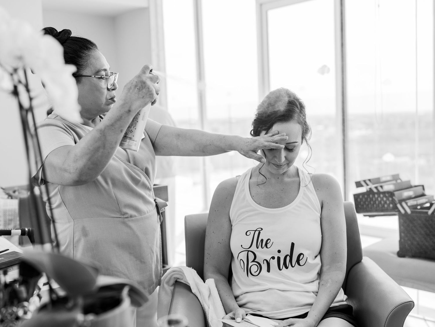 Dreams Vista Cancun Resort & Spa wedding - bride getting ready