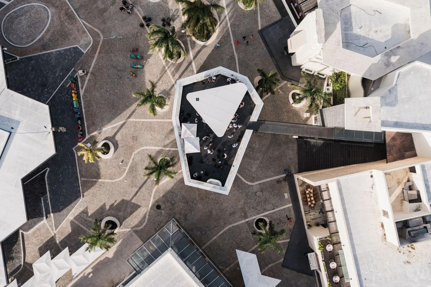 Aerial view of sky bar at grand palladium costa mujeres