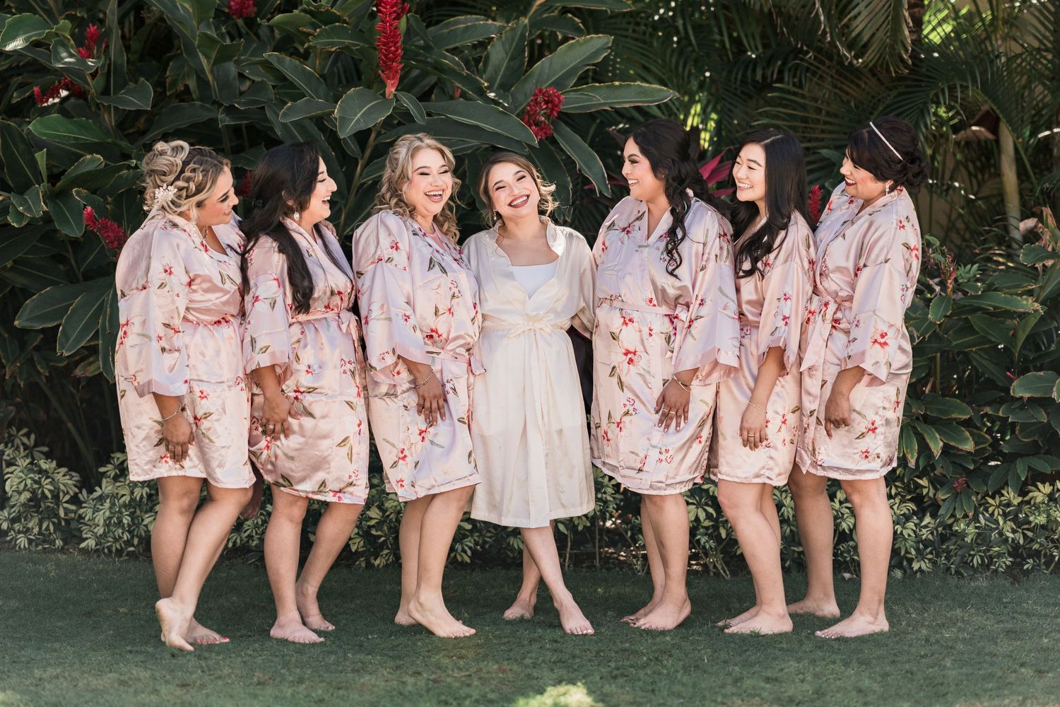 wedding at villa la joya - bridesmaids