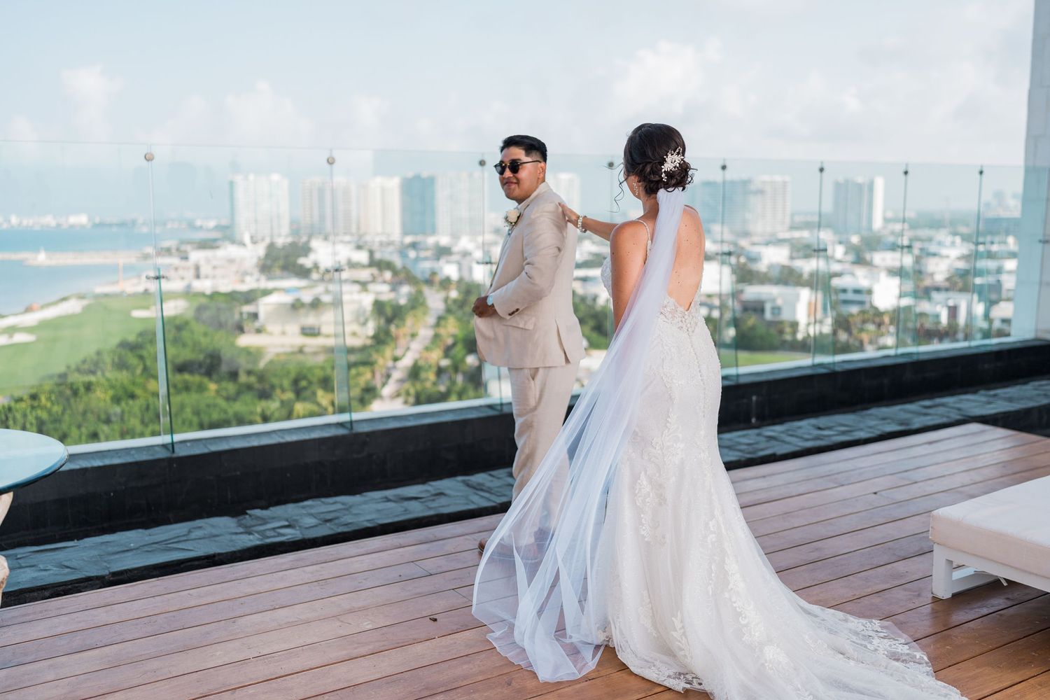 Dreams Vista Cancun Resort & Spa wedding - first look