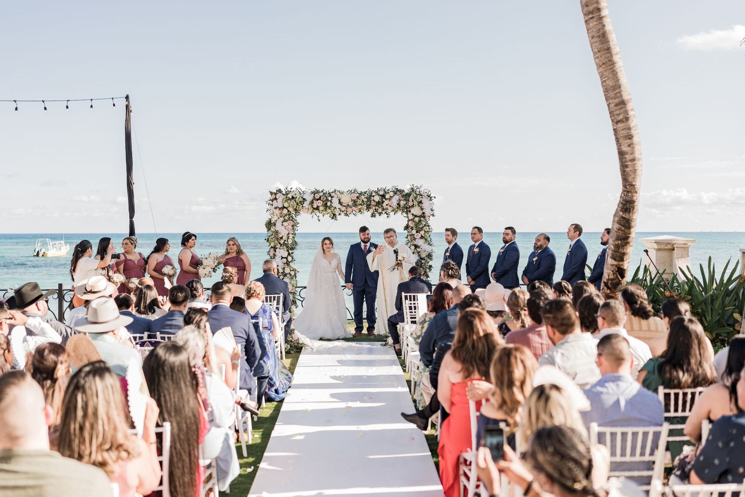 wedding ceremony at villa la joya