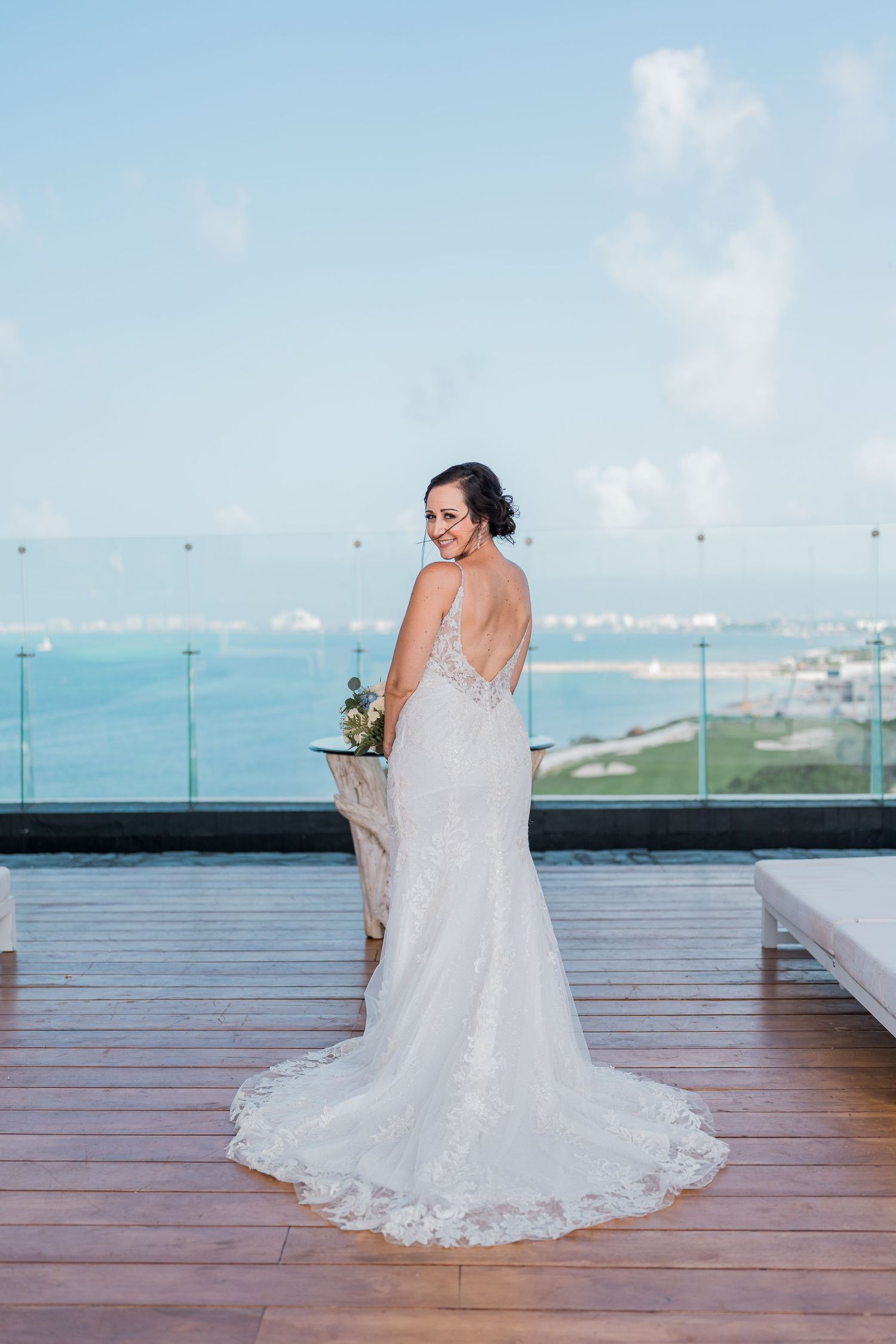 Dreams Vista Cancun Resort & Spa wedding - bride photoshoo