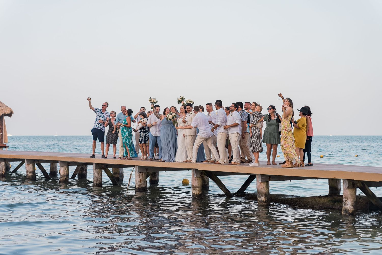 Dreams Vista Cancun Resort & Spa wedding group picture