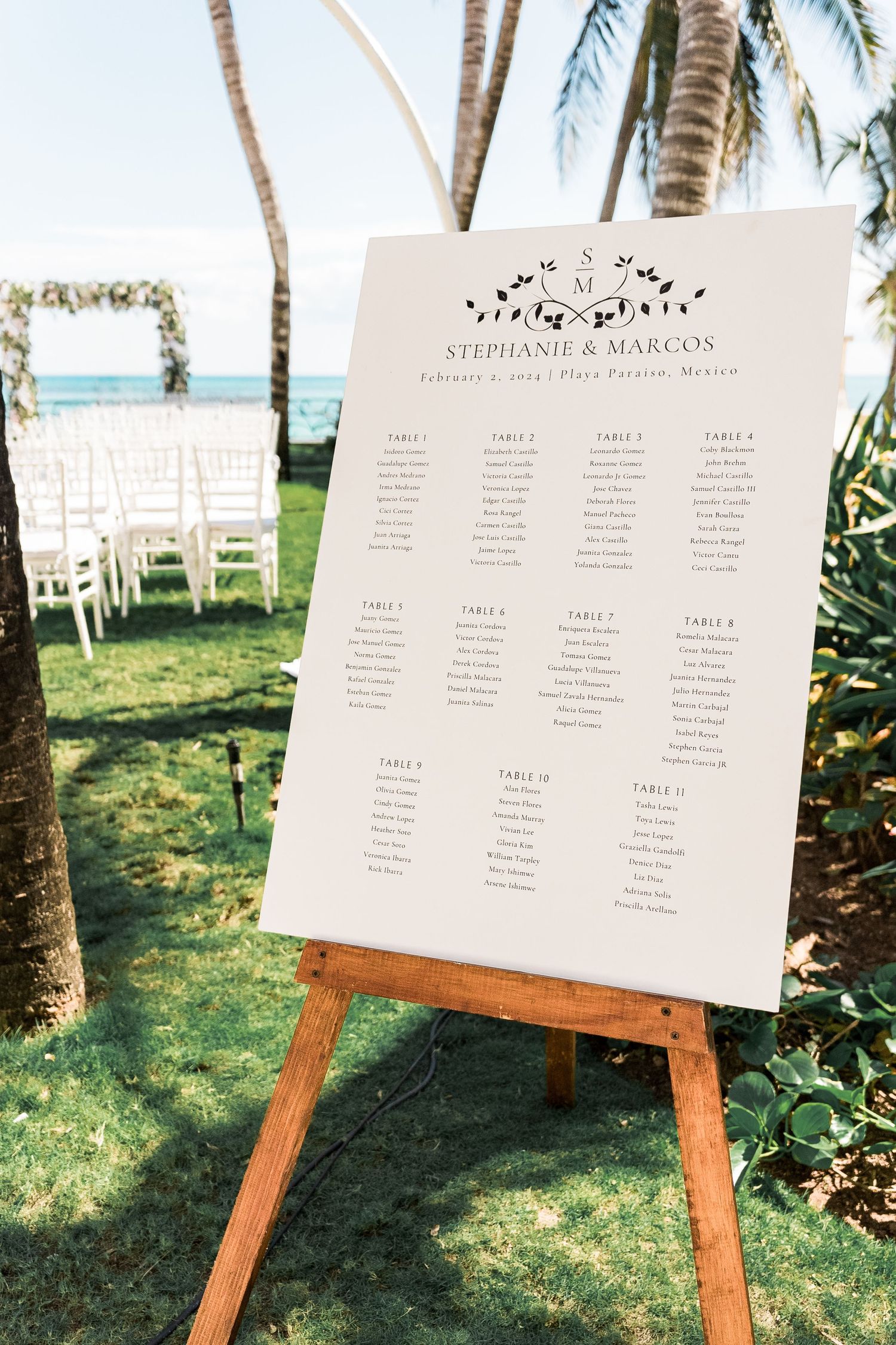 wedding ceremony at villa la joya