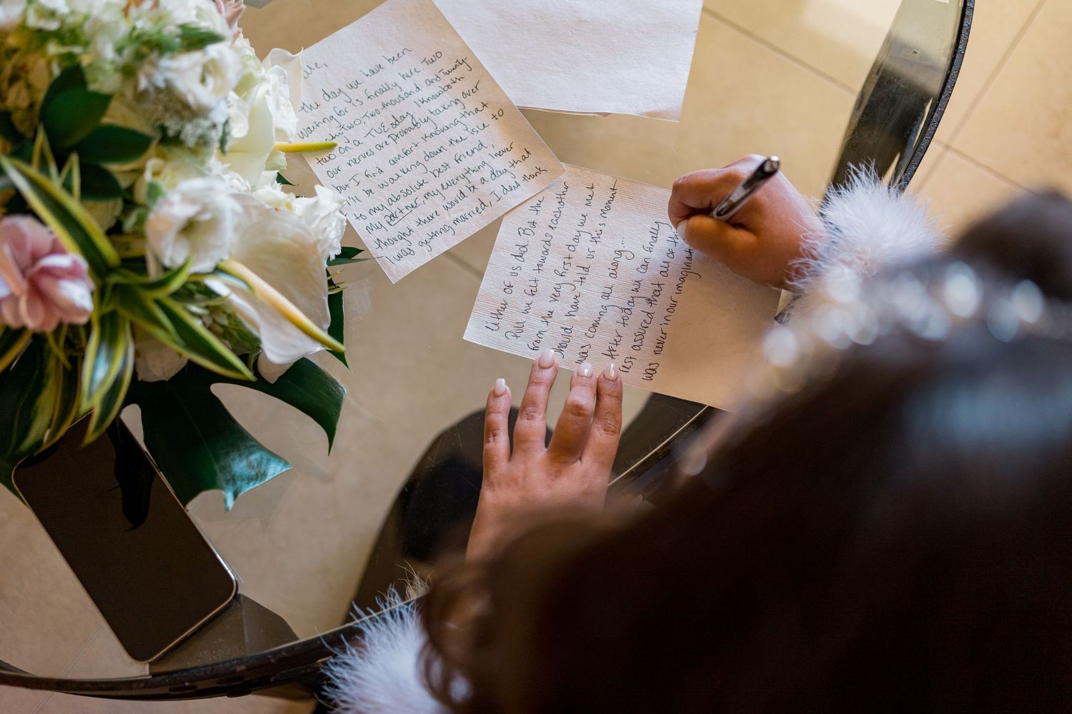 Barceló Maya Grand Resort wedding bride writing her vows