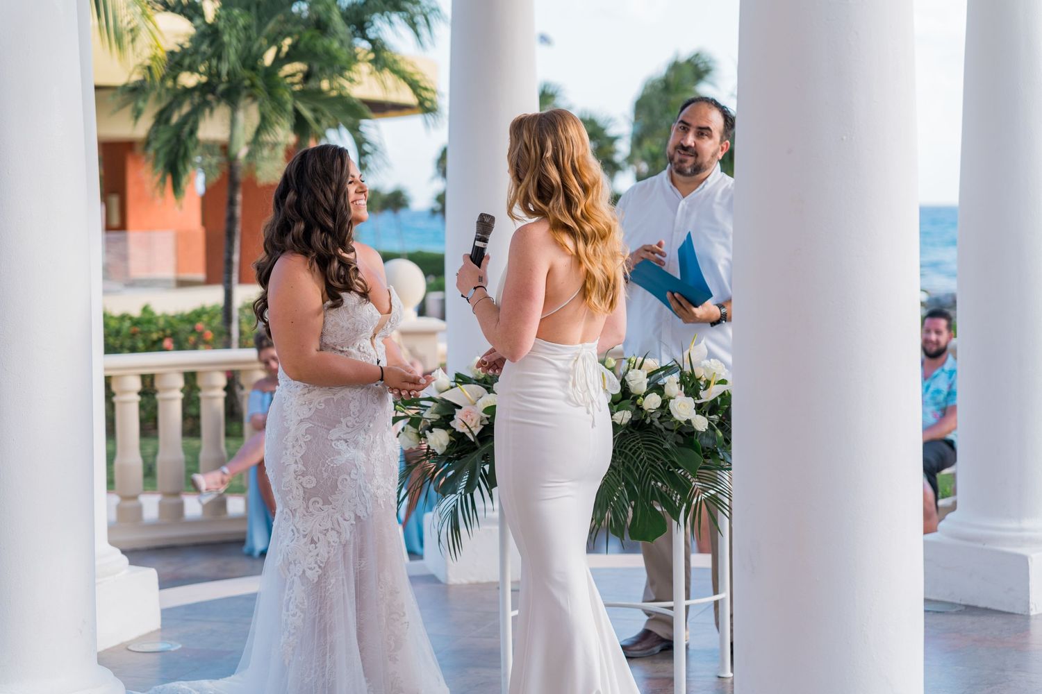 Barceló Maya Palace wedding vows exchange