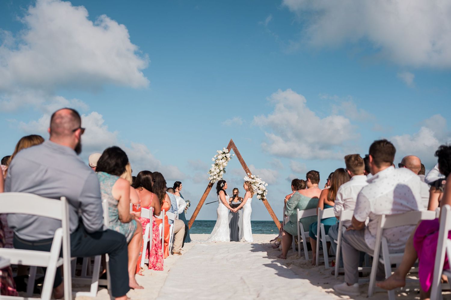 Same sex riviera Maya ceremony at the beach