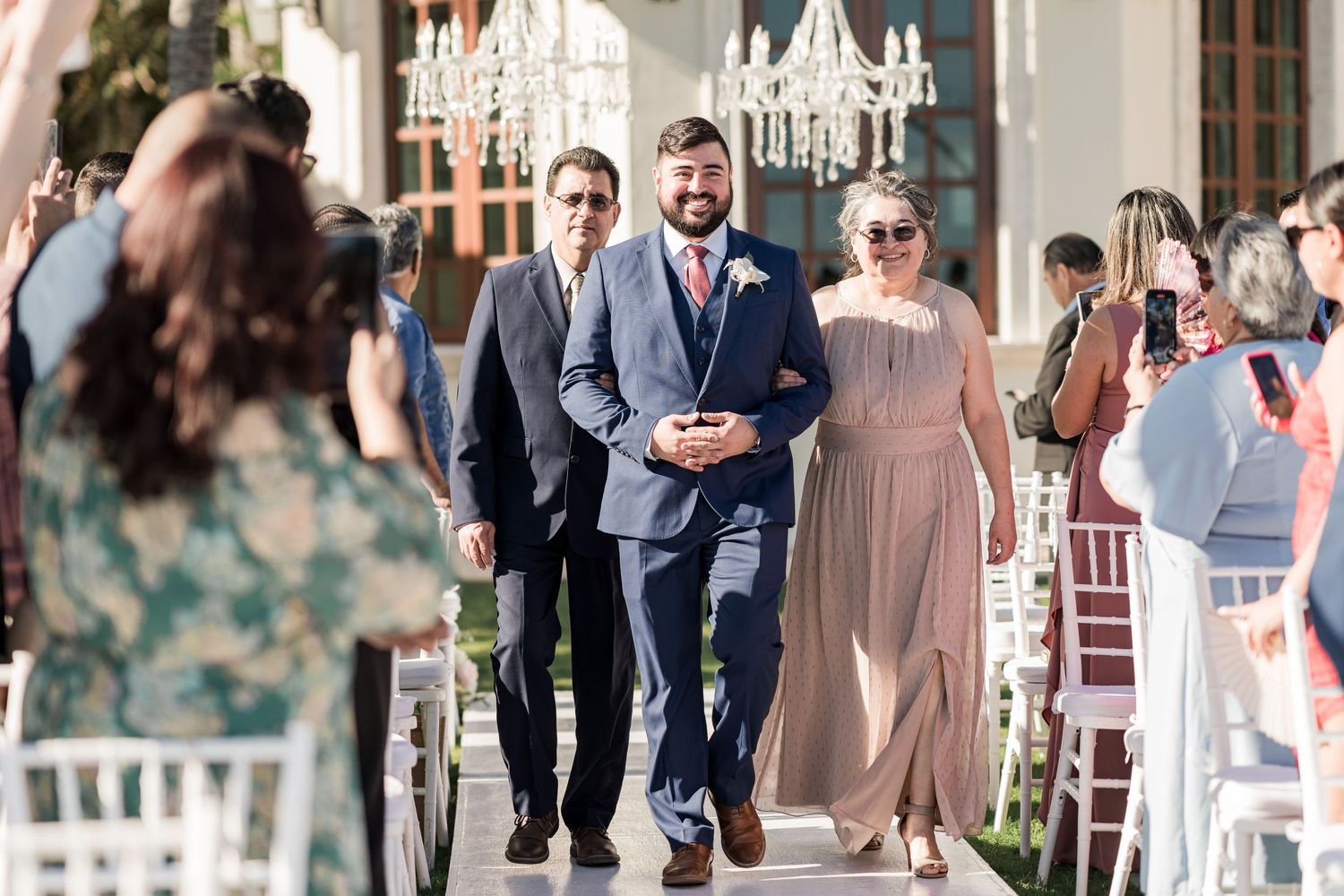 wedding ceremony at villa la joya