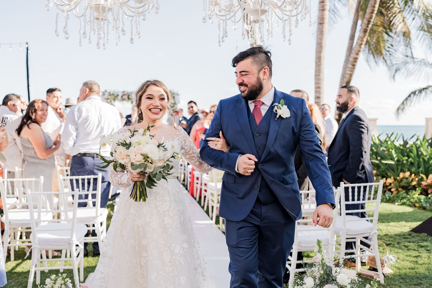 wedding ceremony at villa la joya