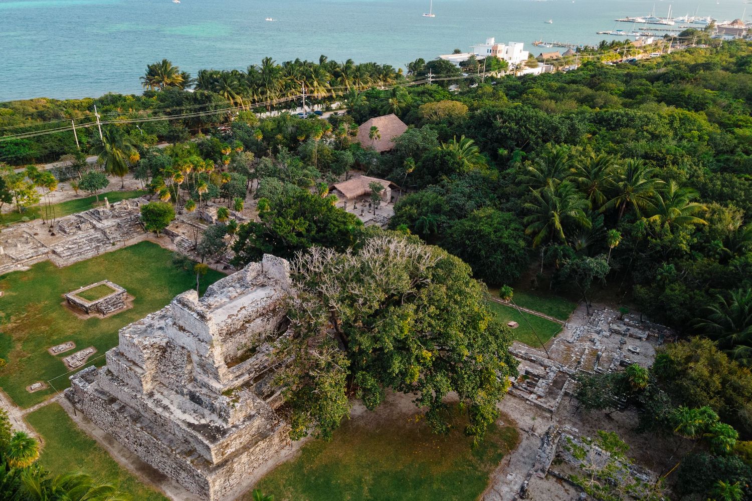 Riviera Maya Wedding Venues Drone picture of El meco archeological area