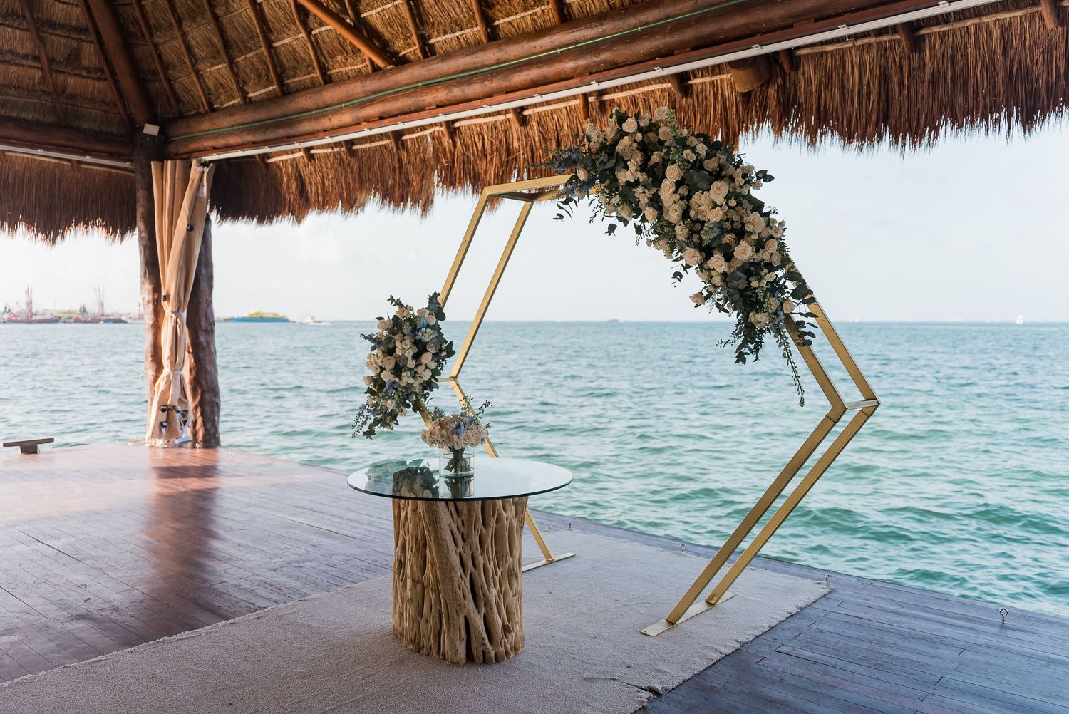 Dreams Vista Cancun Resort & Spa ceremony bungalow over the ocean