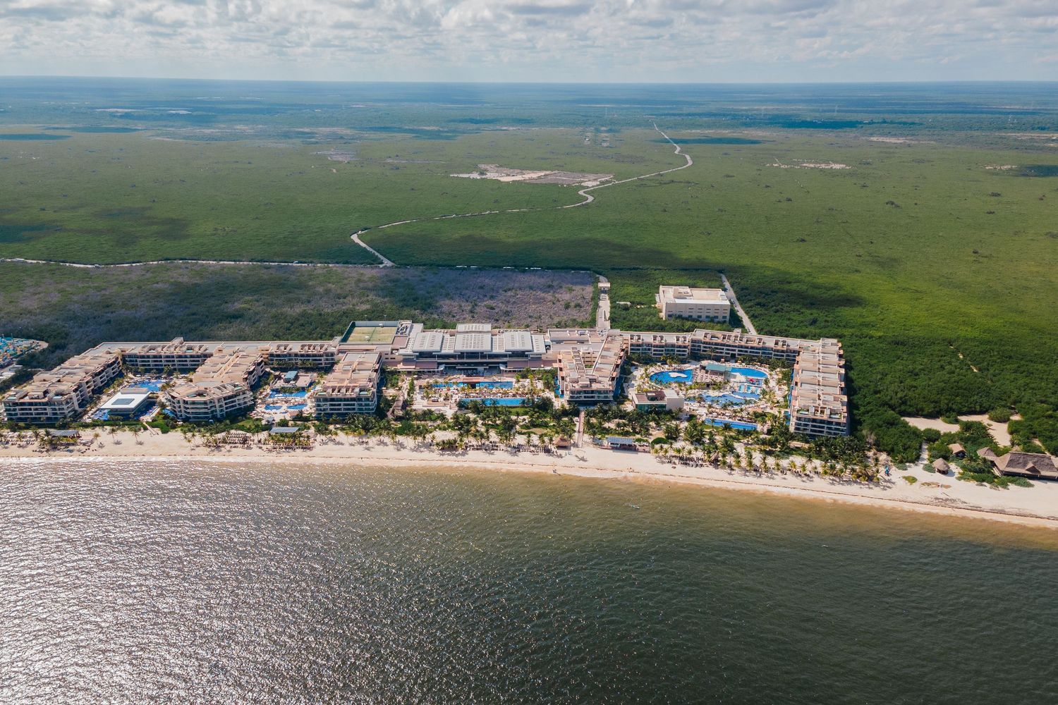 Royalton Riviera Cancun Wedding drone shot