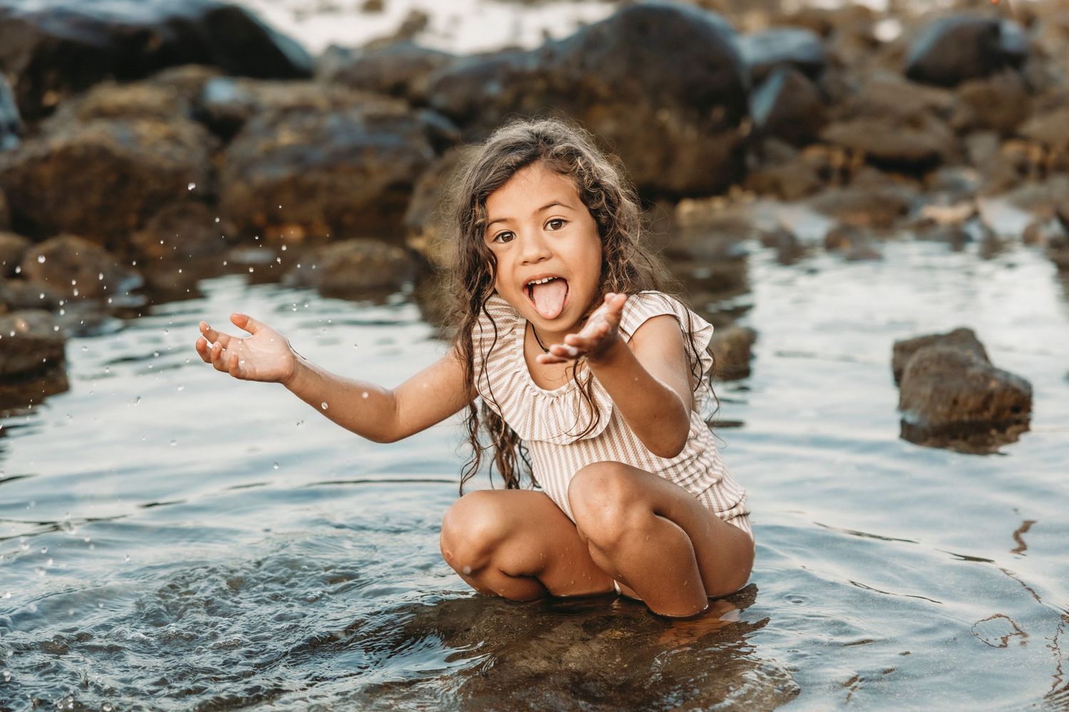 Fun Child's beach photo session Wrightsville Beach NC