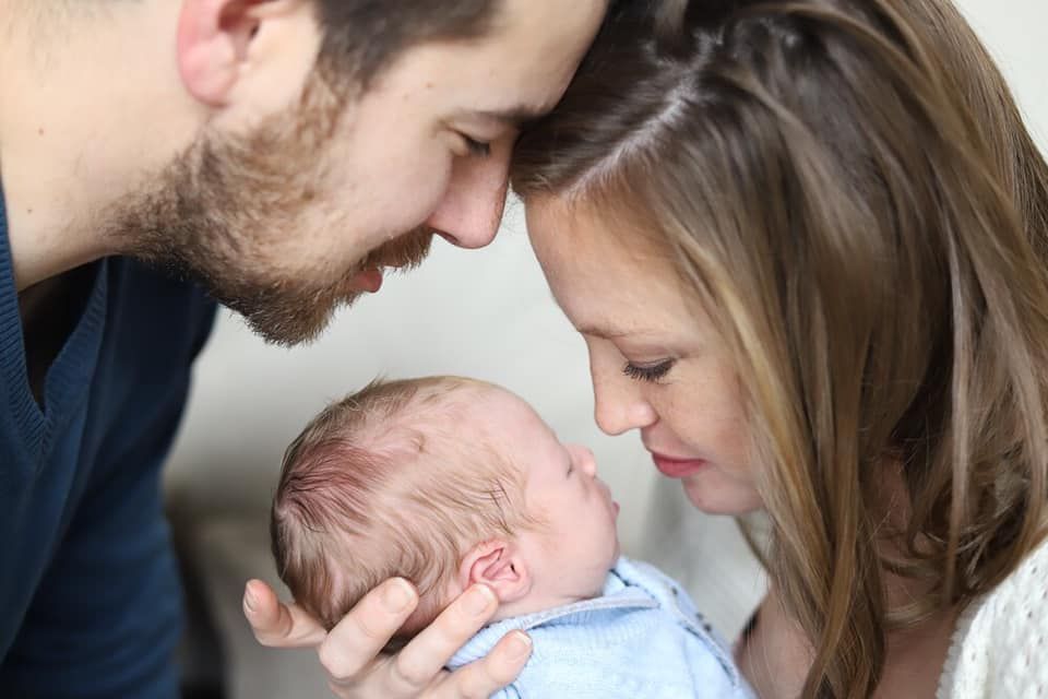 Family newborn lifestyle portrait session in Highland, Utah