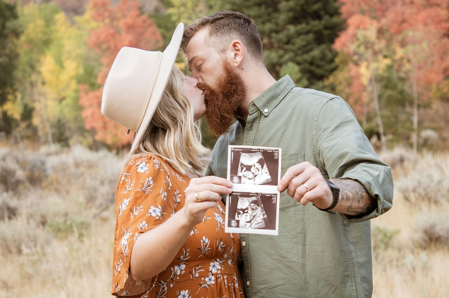 Ultrasound announcement photos in Highland, Utah, American Fork Canyon