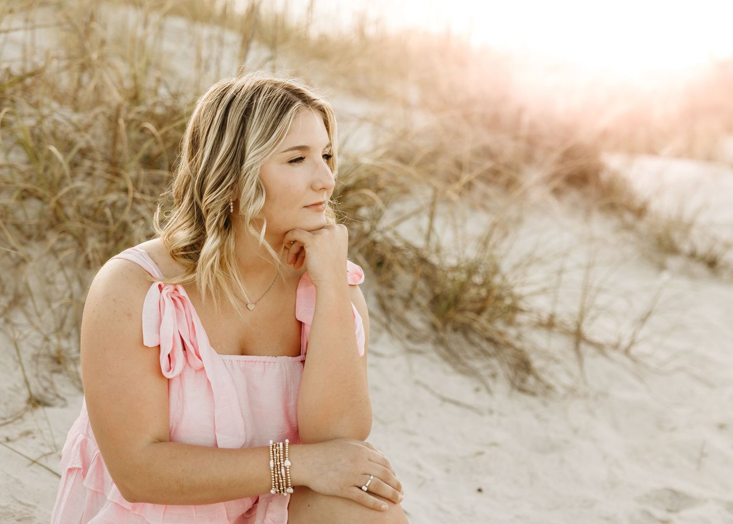 Senior beach photos at Wrightsville Beach, NC