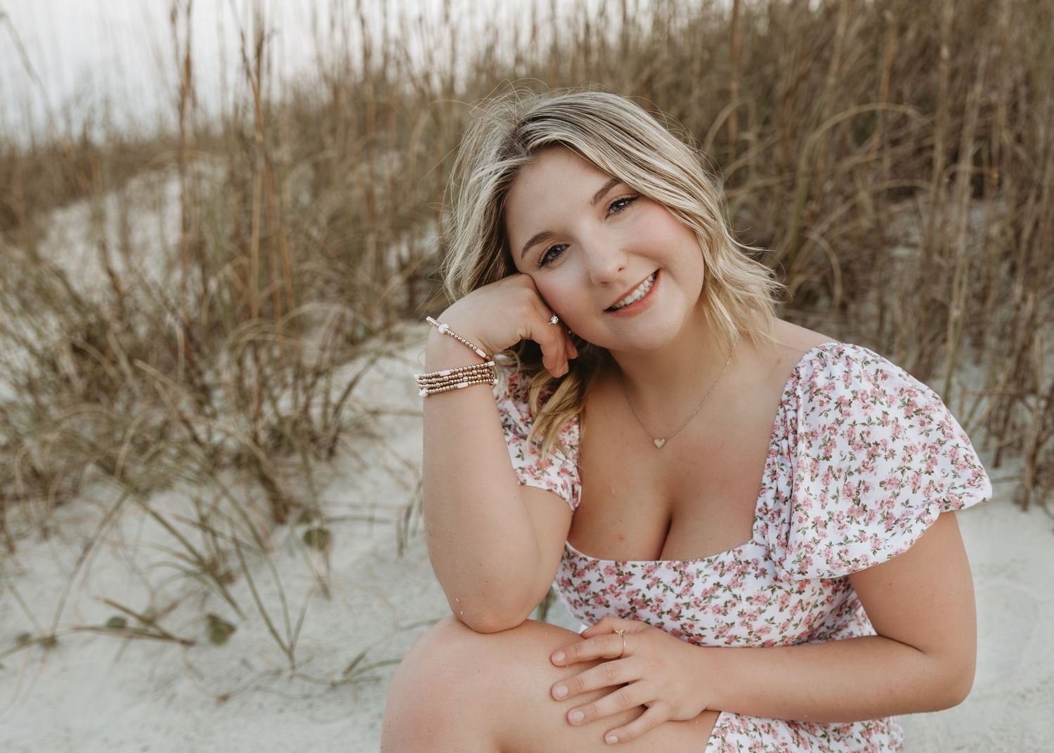 Casual senior photo session at the beach Wrightsville Beach NC