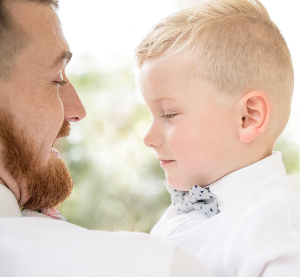 Father and child close up photograph in Highland, Utah