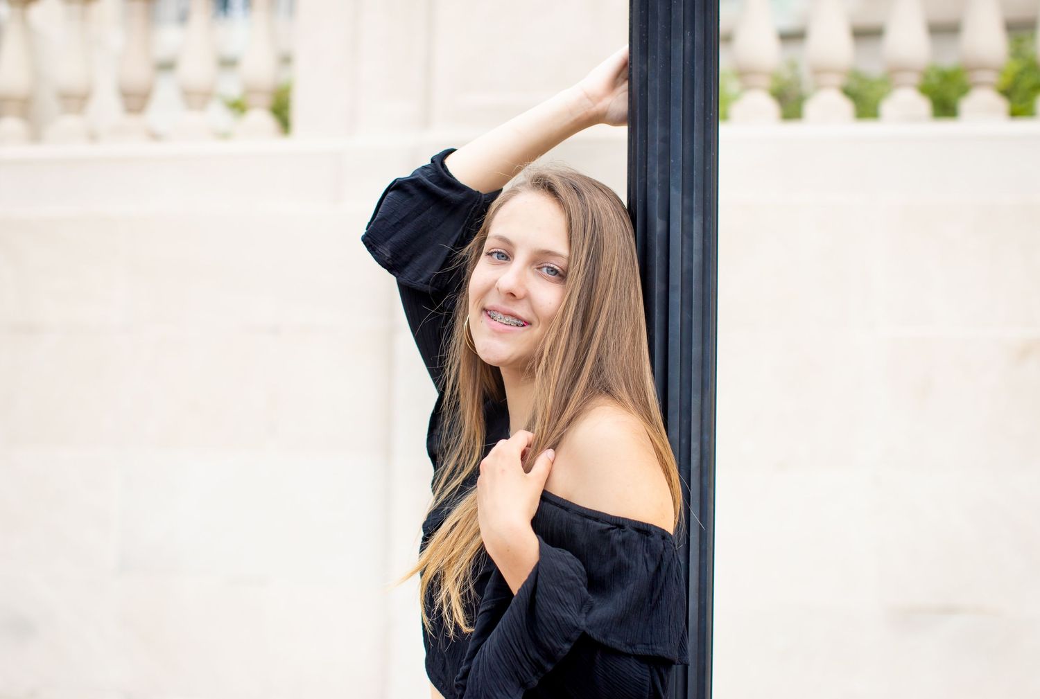Urban Senior Portraits of girl Wilmington, NC