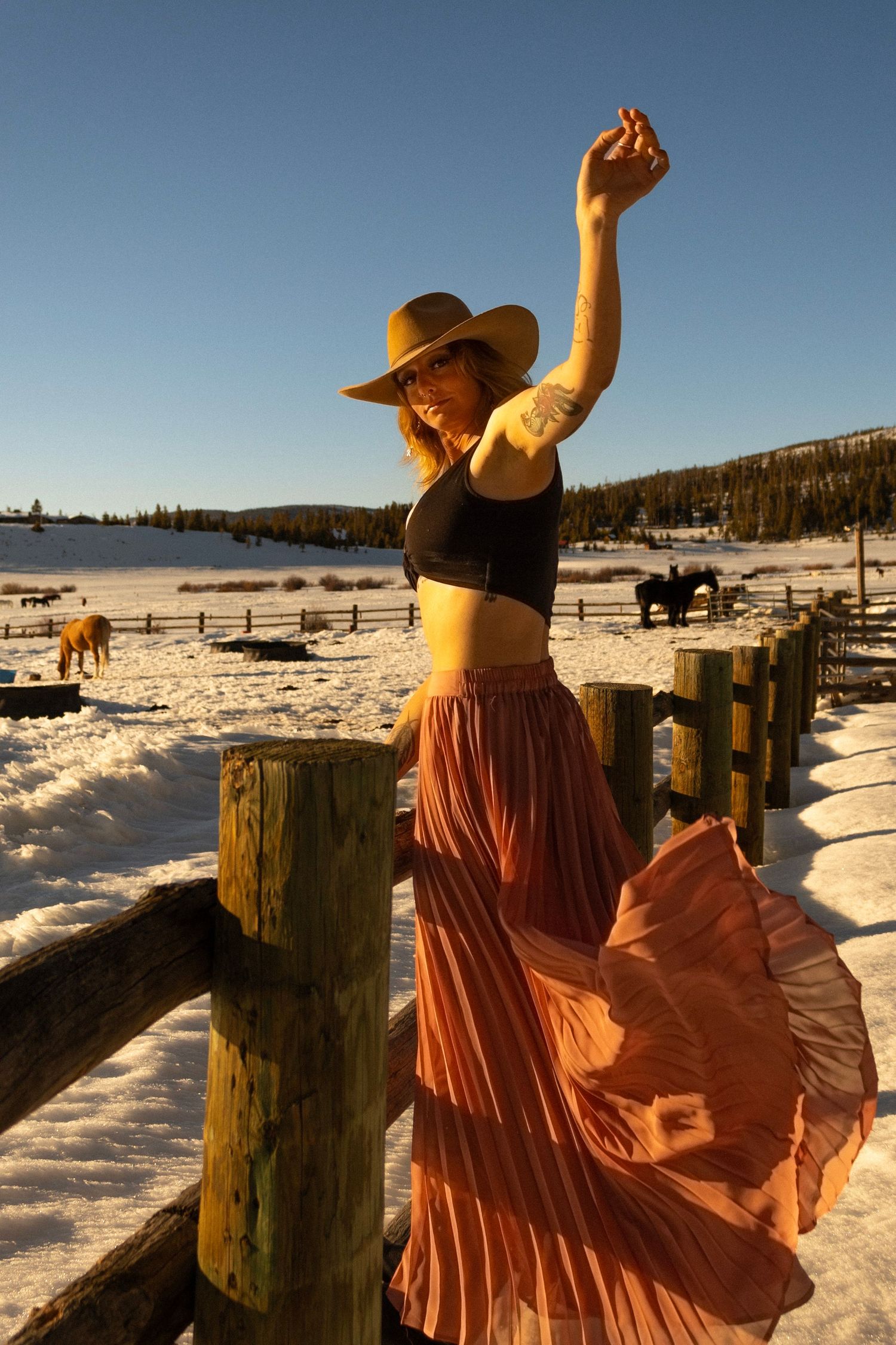 Cow Girl Photoshoot - Model Emily Coccia