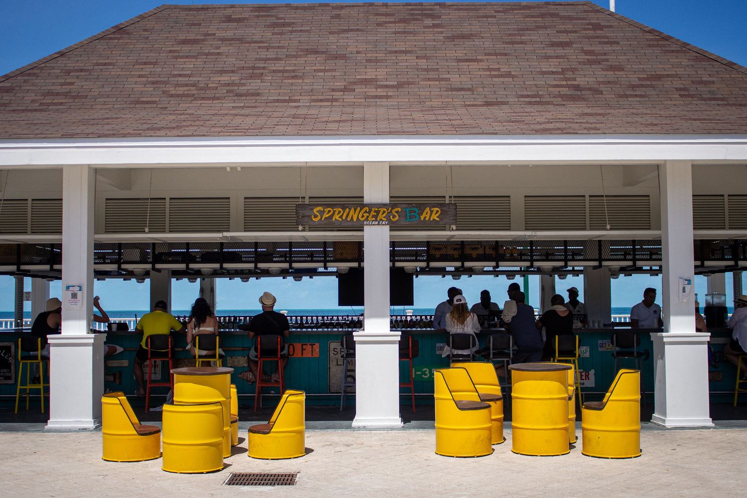 Stingers Bar, Ocean Cay, Bahamas