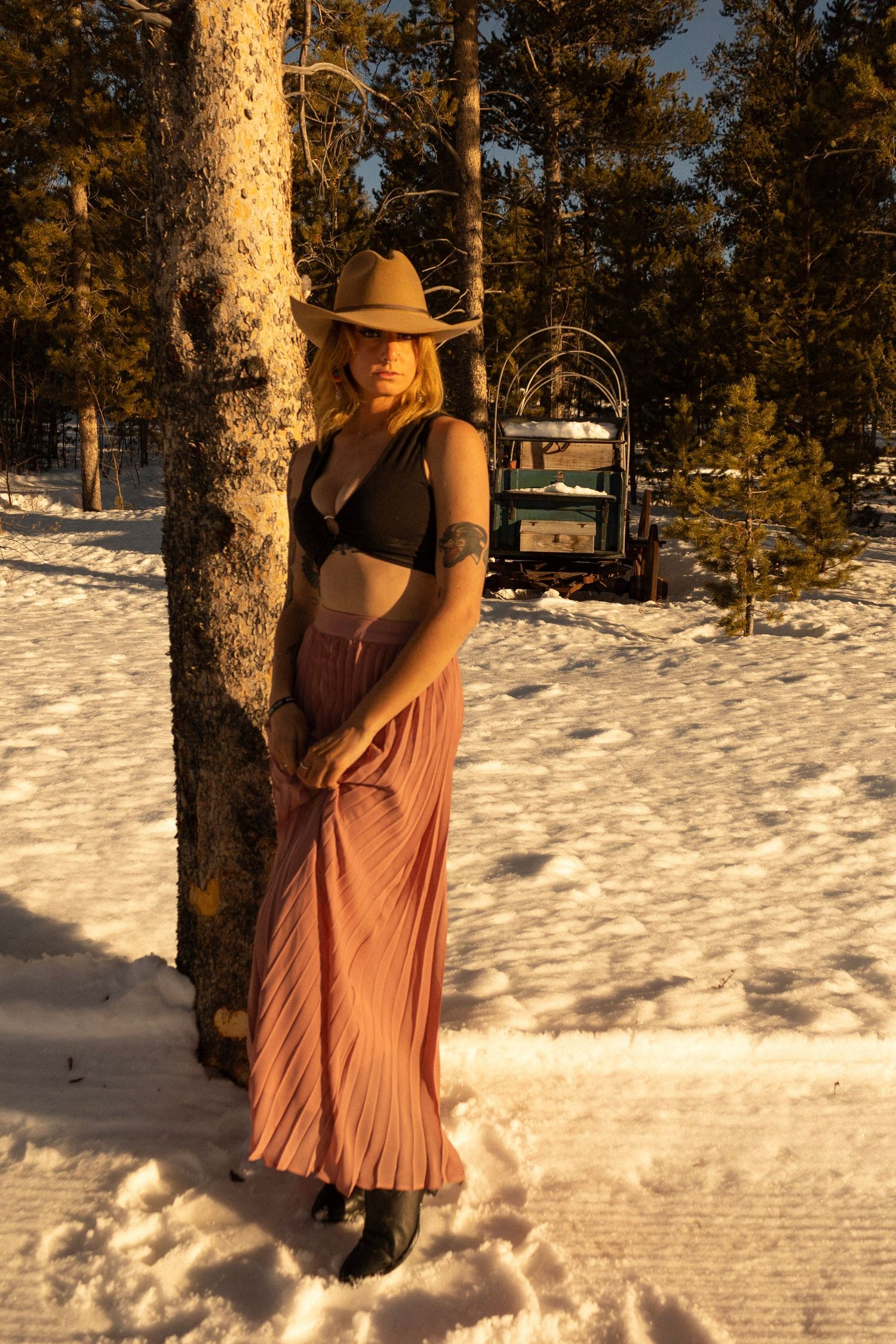 Cow Girl Photoshoot - Model Emily Coccia