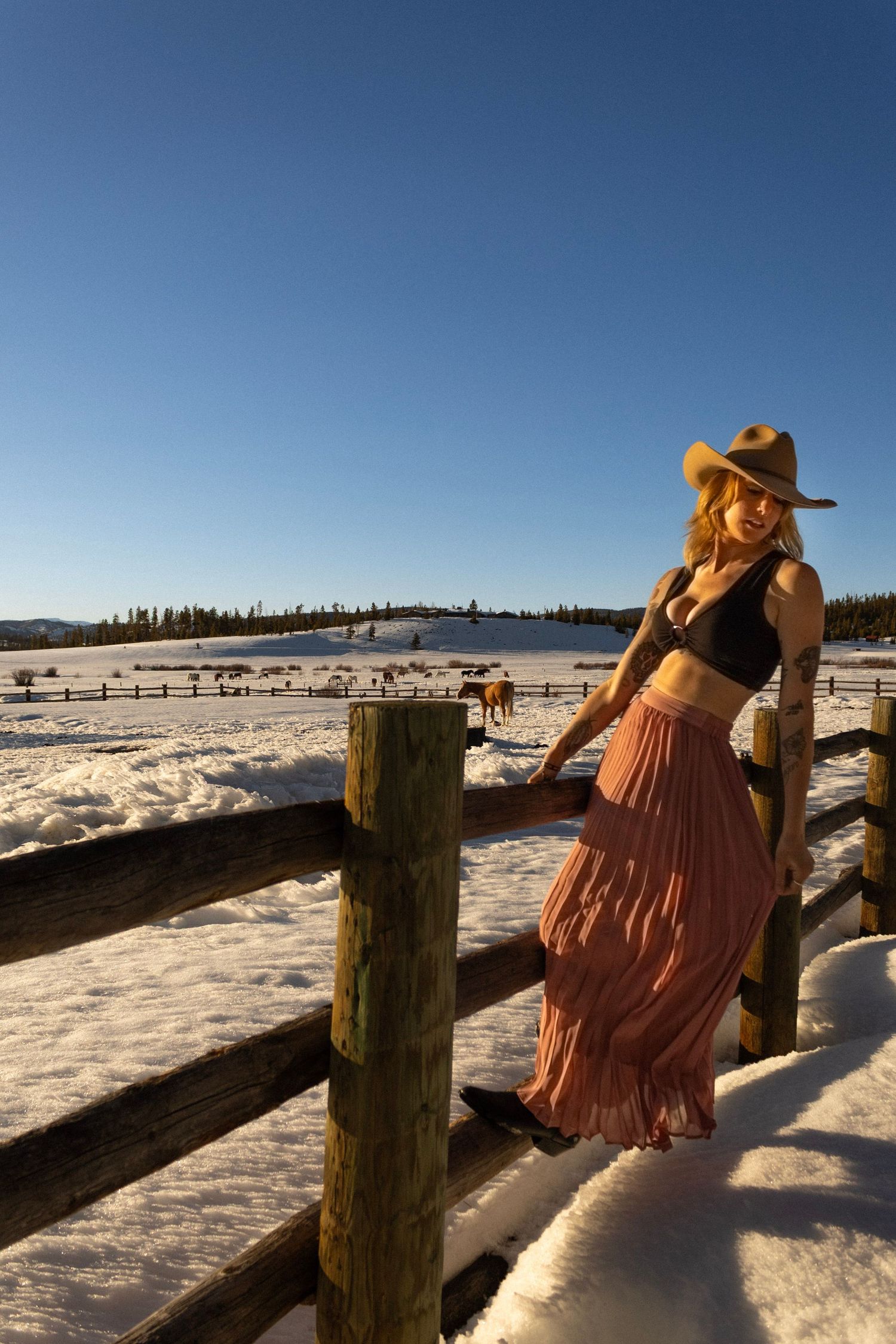 Cow Girl Photoshoot - Model Emily Coccia